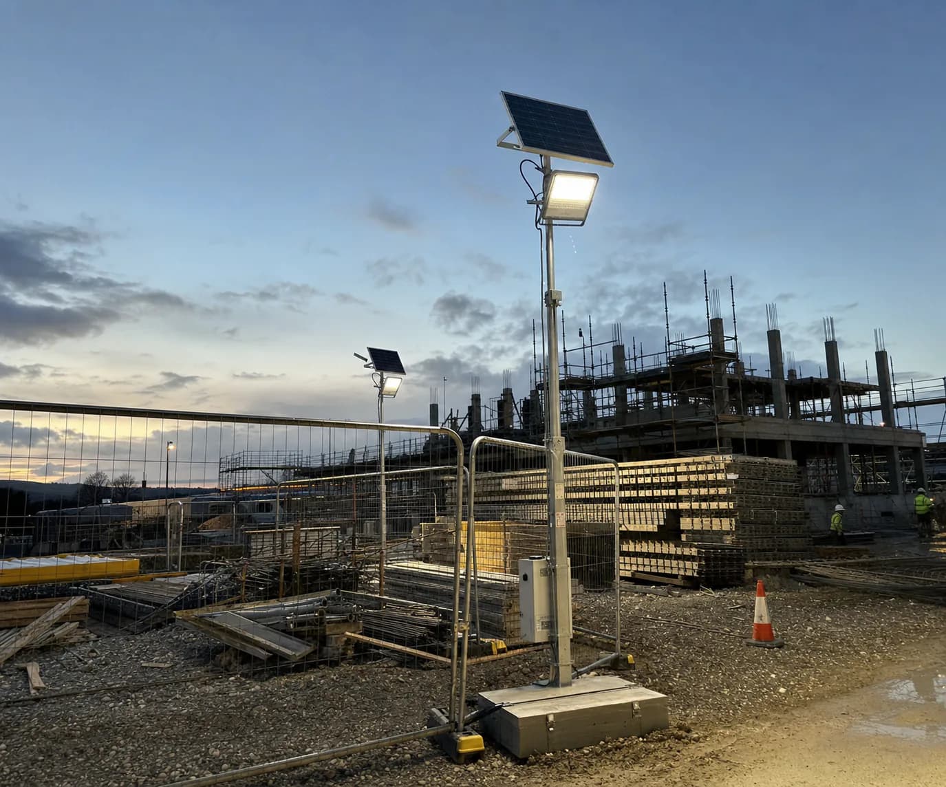 Construction Site Solar Lighting: Portable & OSHA-Ready