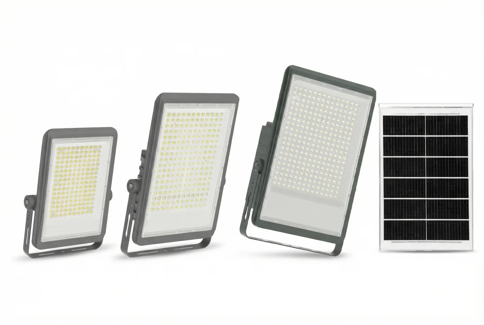 BF-SFL-27 Series series split-type solar flood lights — three models with separate solar panel